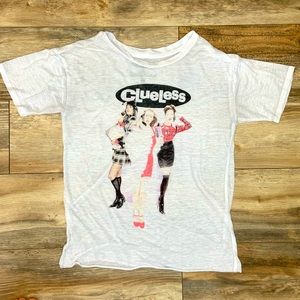 CLUELESS white t-shirt sz medium